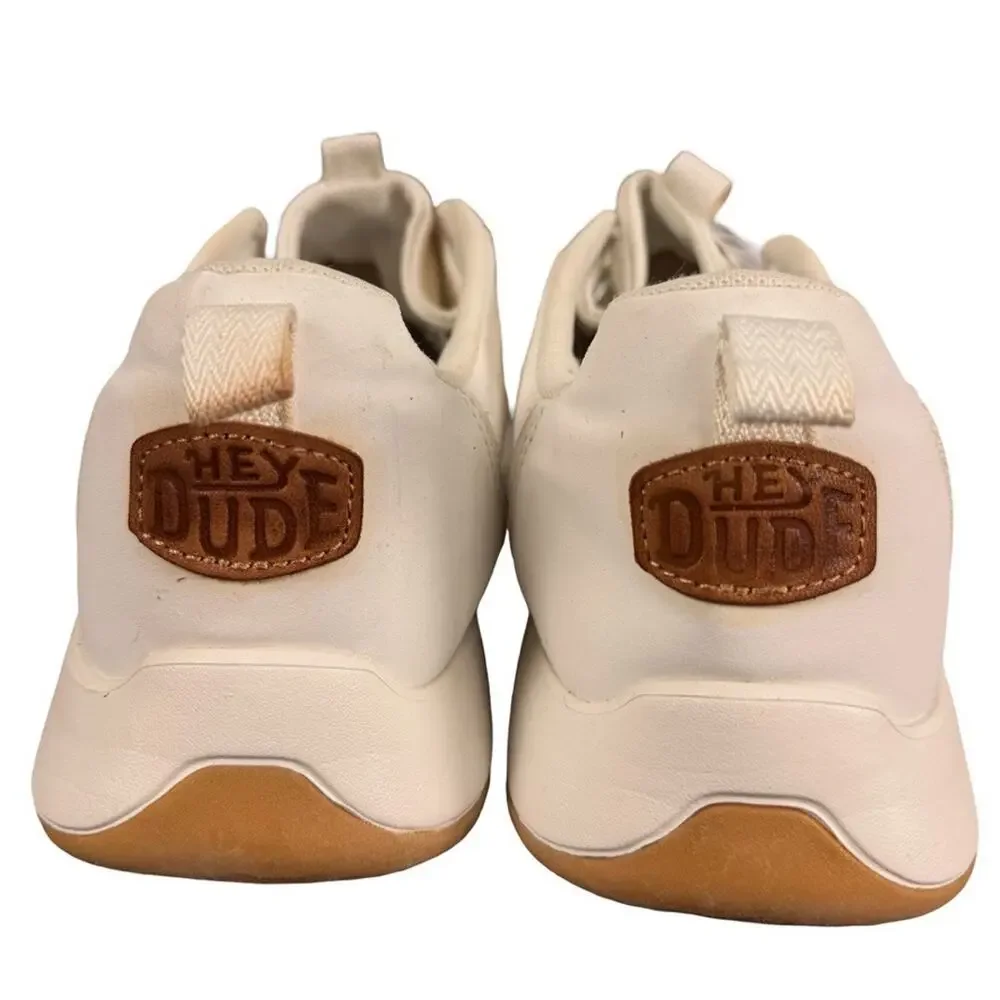 Hey Dude Wally Drift Mesh Canvas Slip On White Casual Shoes Coastal Summer sz 13